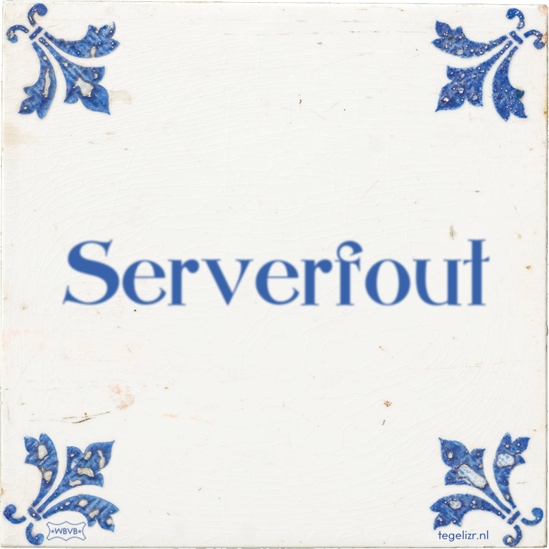 Fout 500 - serverfout
