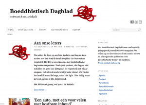 Screenshot van boeddhistischdagblad.nl