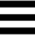 Drie zwarte, horizontale streepjes op een witte ondergrond: een voorbeeld van een hamburger-icoon