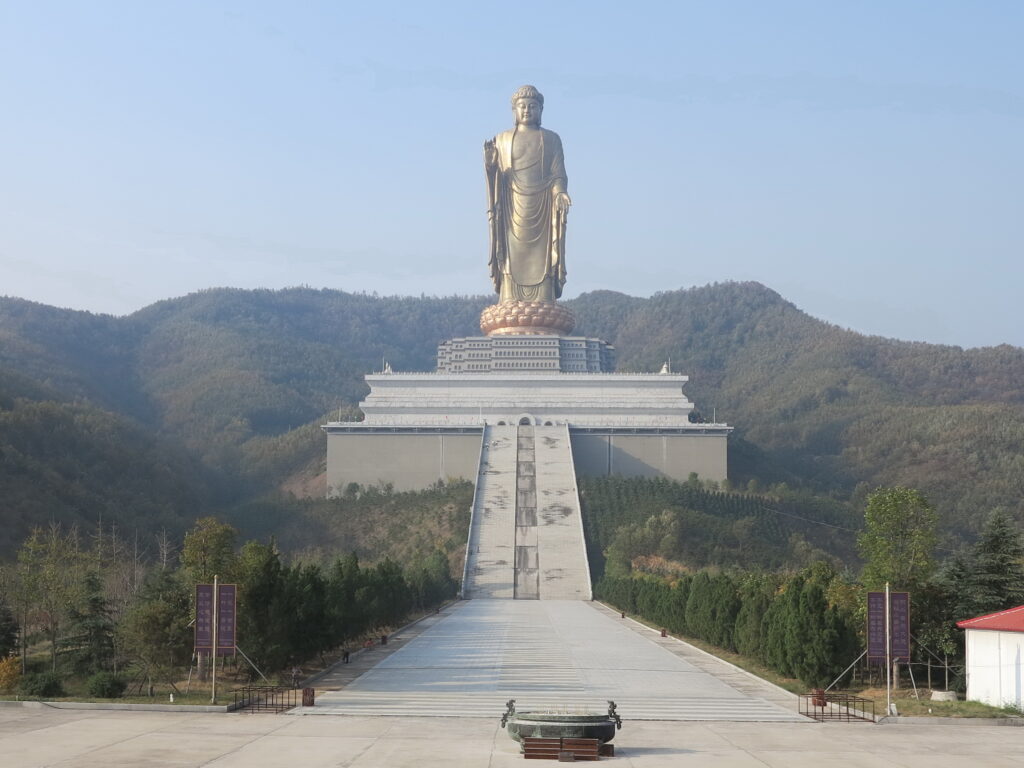 Zhongyuan Buddha (Chinese: 中原大佛; pinyin: zhōngyuán dàfó; lit. 'Big Buddha of the Great Plains' and simplified Chinese: 鲁山大佛; traditional Chinese: 魯山大佛; pinyin: Lǔshān dàfó) or better known in English as the Spring Temple Buddha.
